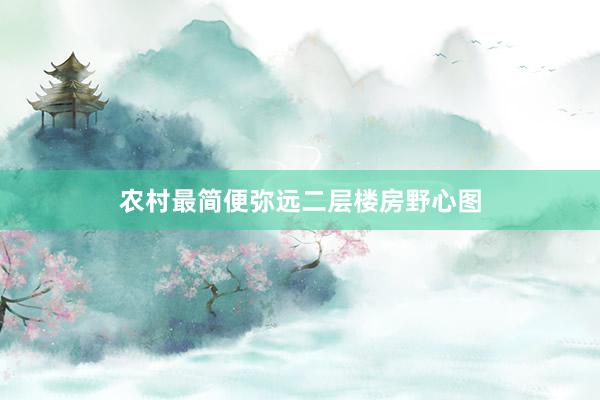 农村最简便弥远二层楼房野心图